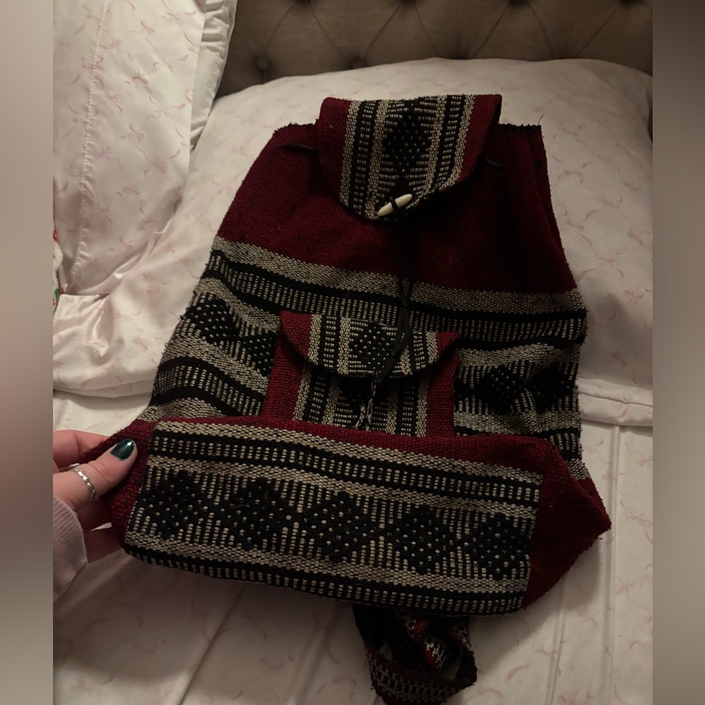 Aztec pattern- Handmade in Peru backpack bag 💼 - Picture 4 of 4
